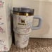 The Stanley X Love Shack Fancy Holiday Quencher Tumbler 20 OZ Beaux Blue IN HAND