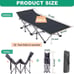 Camping cot without mattress