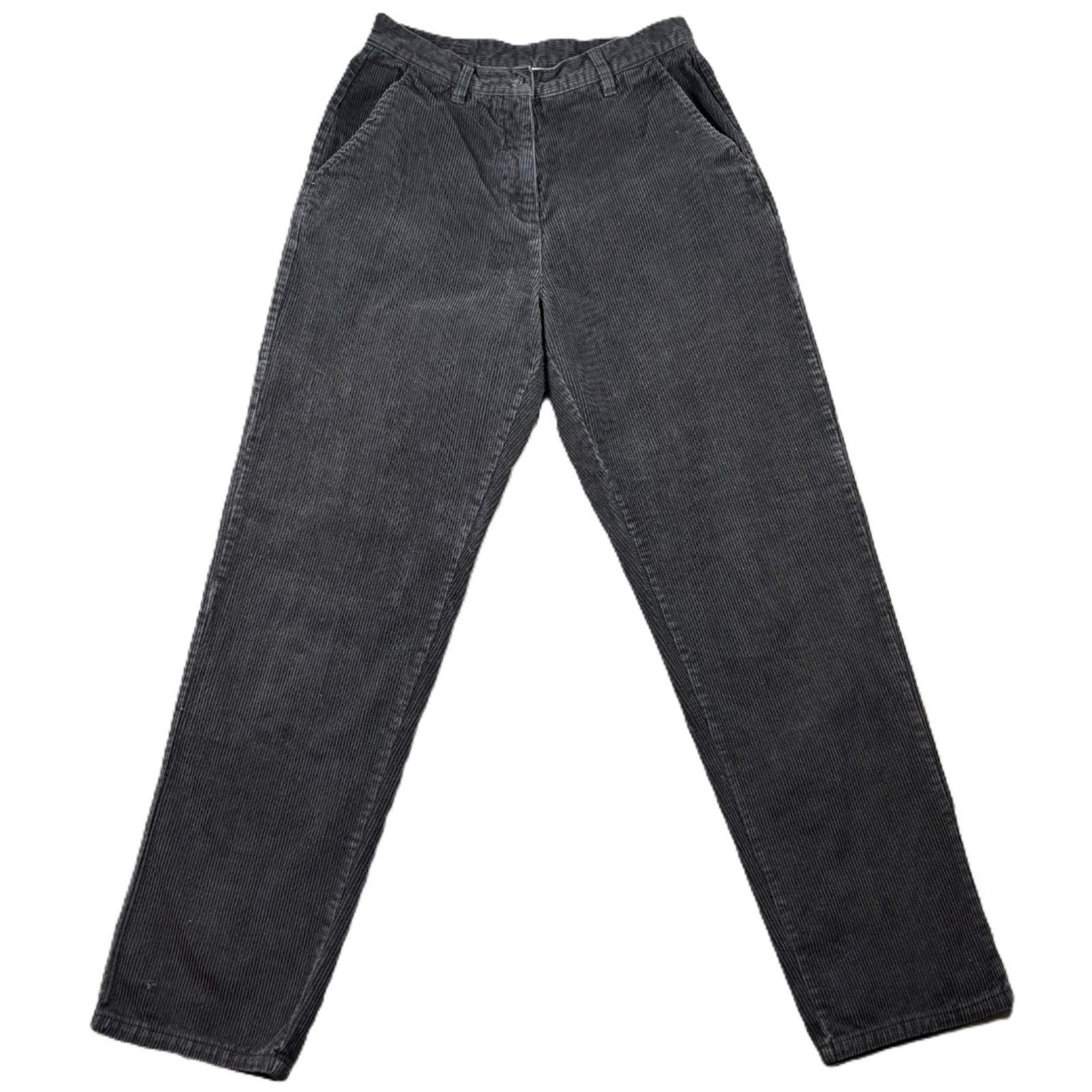 Woolrich Women Pants Wide Wale Black Corduroy 1964 Bareback Barrel Size 8 A174