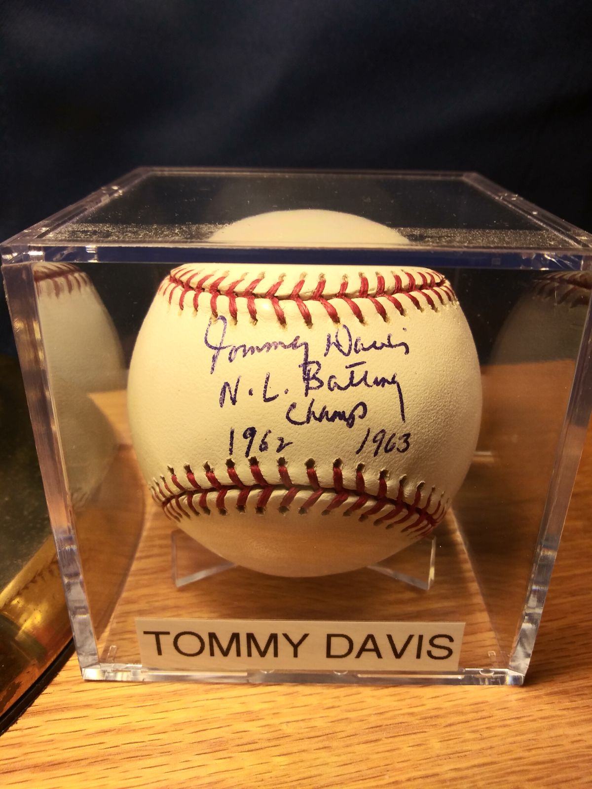 Tommy Davis signed ball