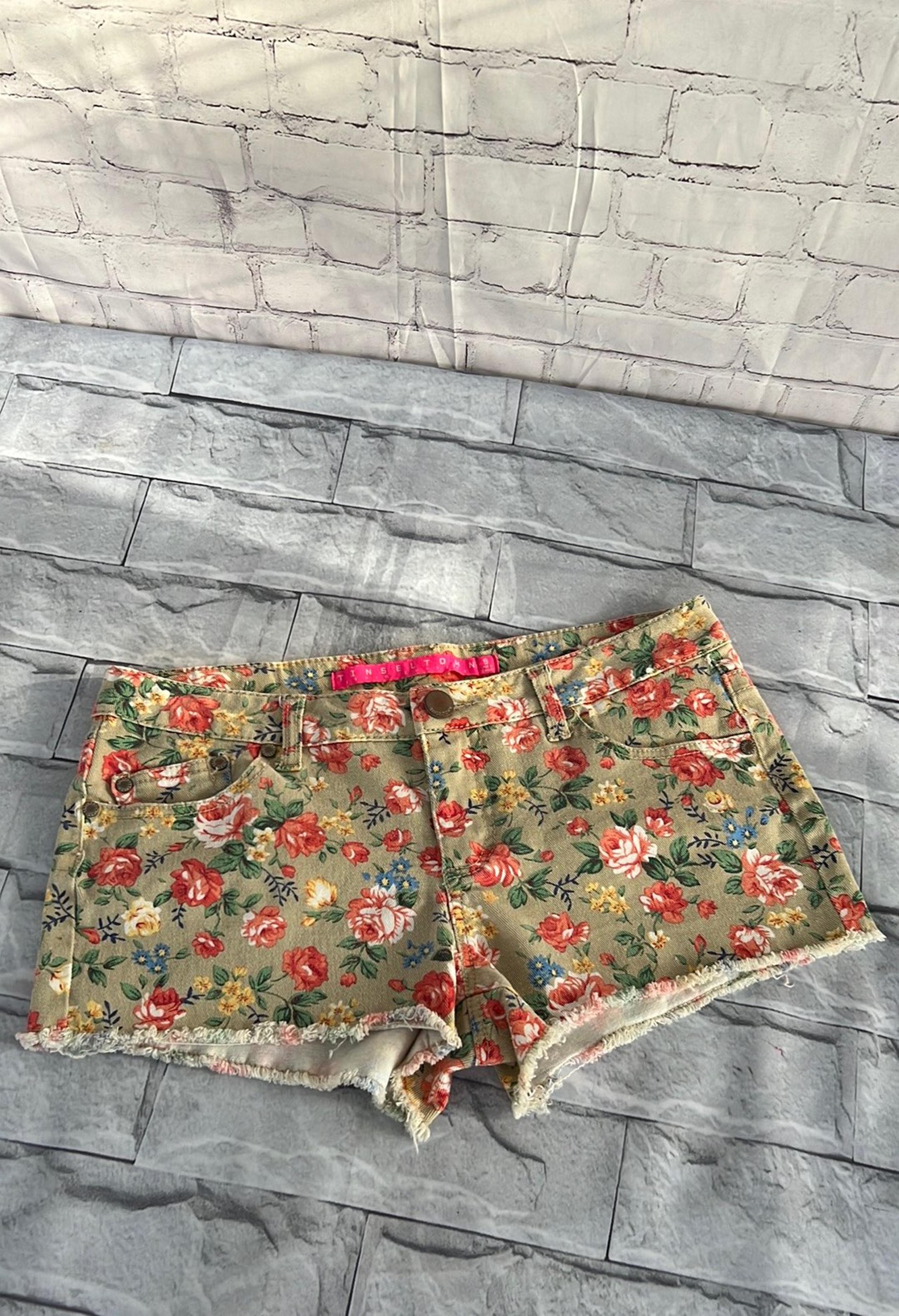 Tinseltown denim couture shabby chic shorts size 9