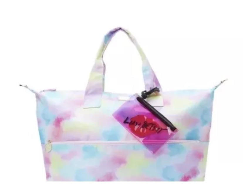 Betsey Johnson Weekender Bag Tie Dye Pink Large Marly Logo New 118