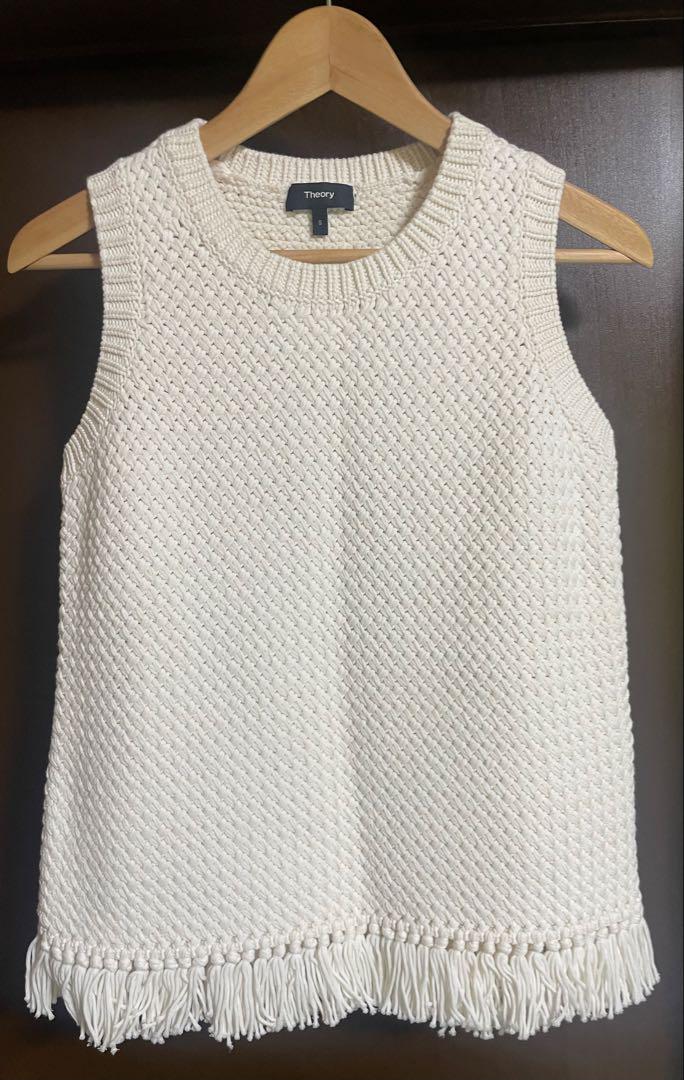 Theory◆Sleeveless Knit (with Fringe)