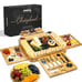 SMIRLY Bamboo Cheese Board and Charcuterie Set - Large Housewarming, Bridal Show