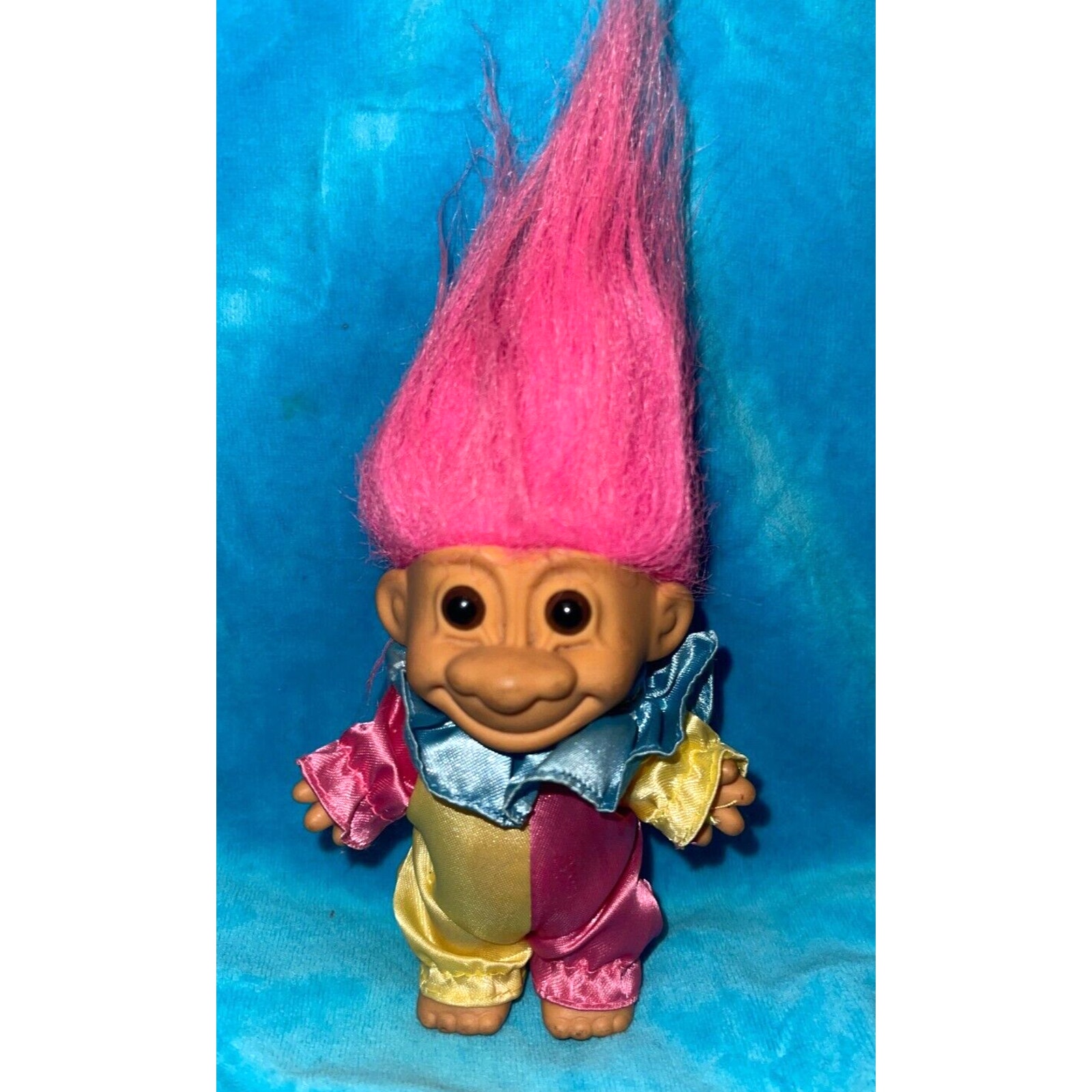 Vintage Retro Russ Troll Toy Birthday Clown Outfit Pink Hair 8