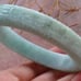 Certified Natural Burma Grade A JADE Jadeite Circle Flower Bangle Bracelet 58mm