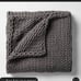 50 ×70 Oversized Solid Bed Throw Dark Gray - Casaluna™