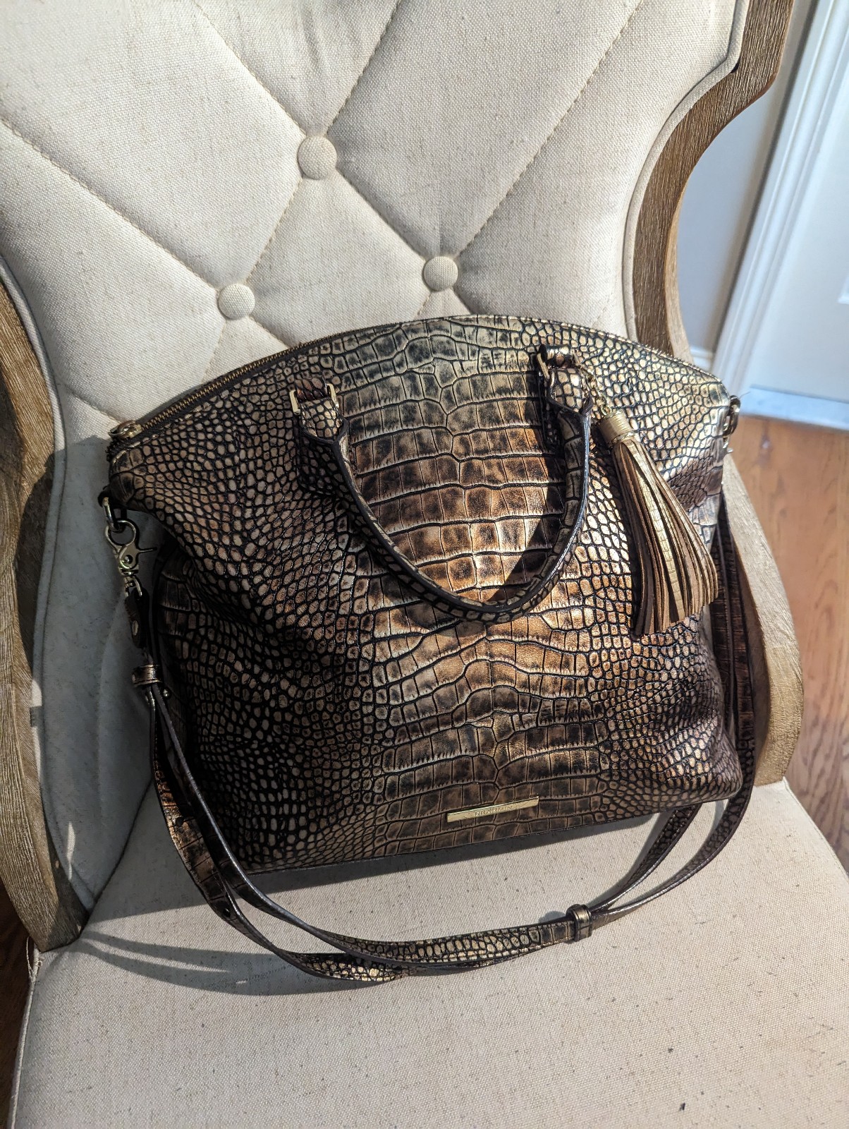 Brahmin Brown Milan Large Duxbury Satchel