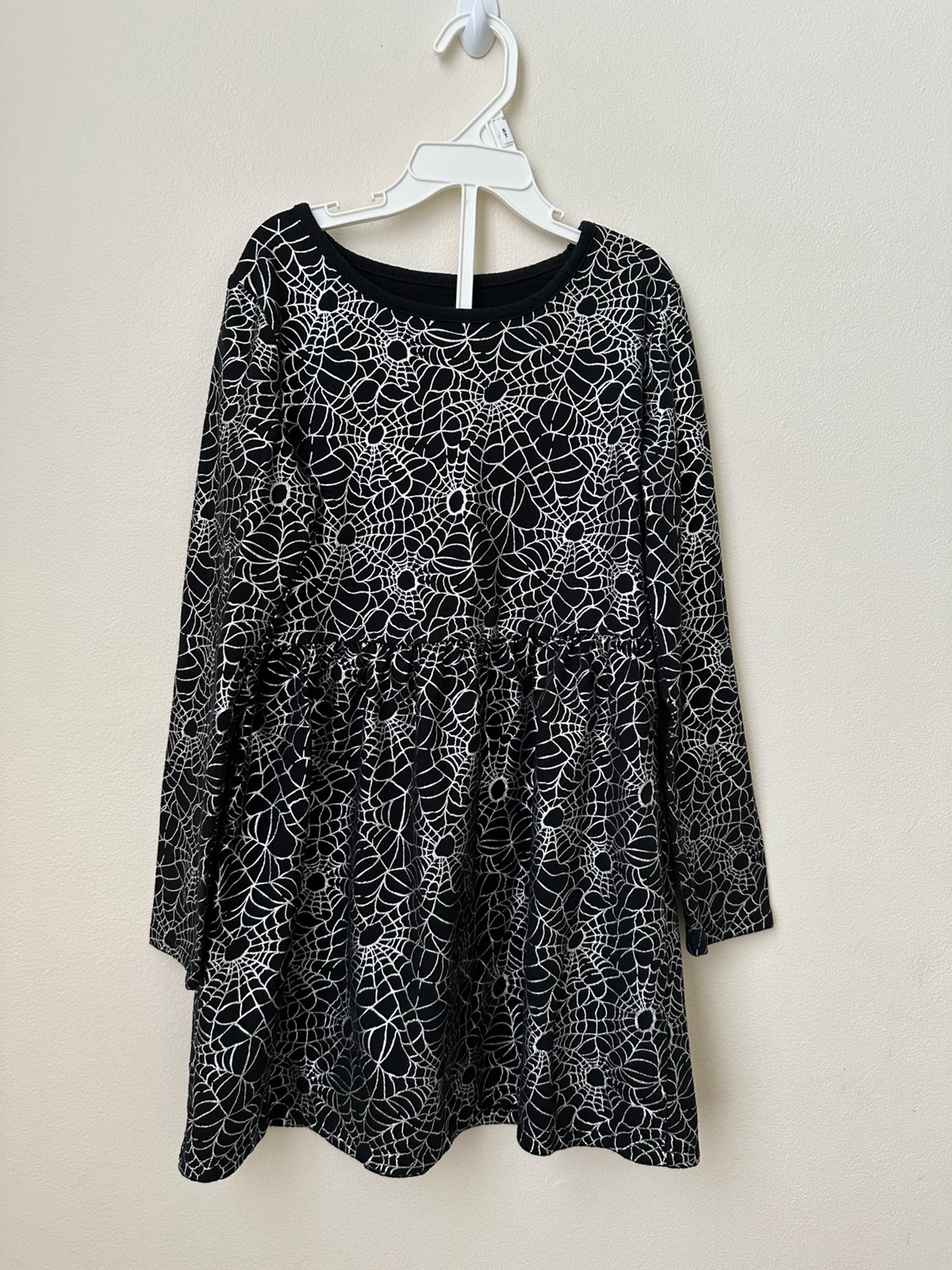Girls Spider Web Halloween Dress Size Medium 7-8