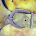 Vintage Ice Bucket Whiskey Glass Holder Rustic Faux Leather Buckles Straps Set 5
