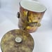 Vintage Ice Bucket Whiskey Glass Holder Rustic Faux Leather Buckles Straps Set 5