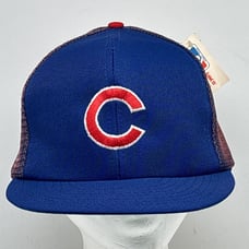 Vintage Chicago Cubs Snapback Hat Annco Mesh Cap 80s MLB Baseball - NEW w/ TAG