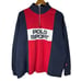 Vintage 90s Polo Sport Ralph Lauren Mens XL 1/4 Zip Pullover Sweater Colorblock