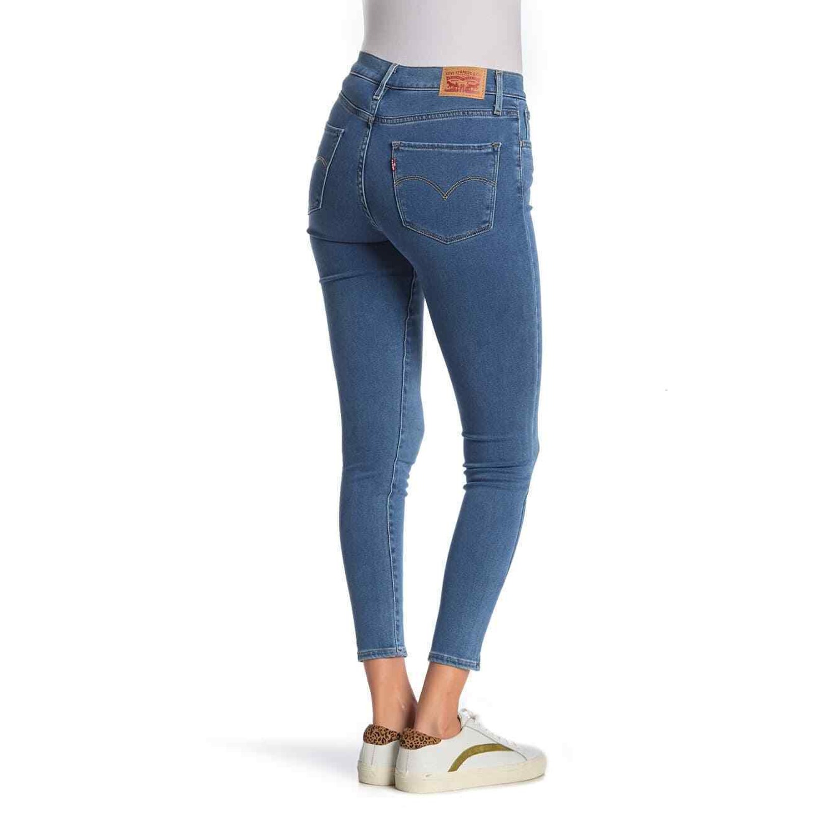 Levi's Sculpt Women's 720 High Rise Super Skinny Blue Bird Medium Wash Jeans 10
