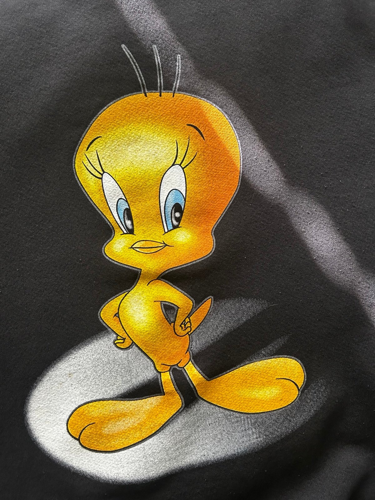 Tweety Bird Sweater Medium Black Vintage 90s Santee By Pluma