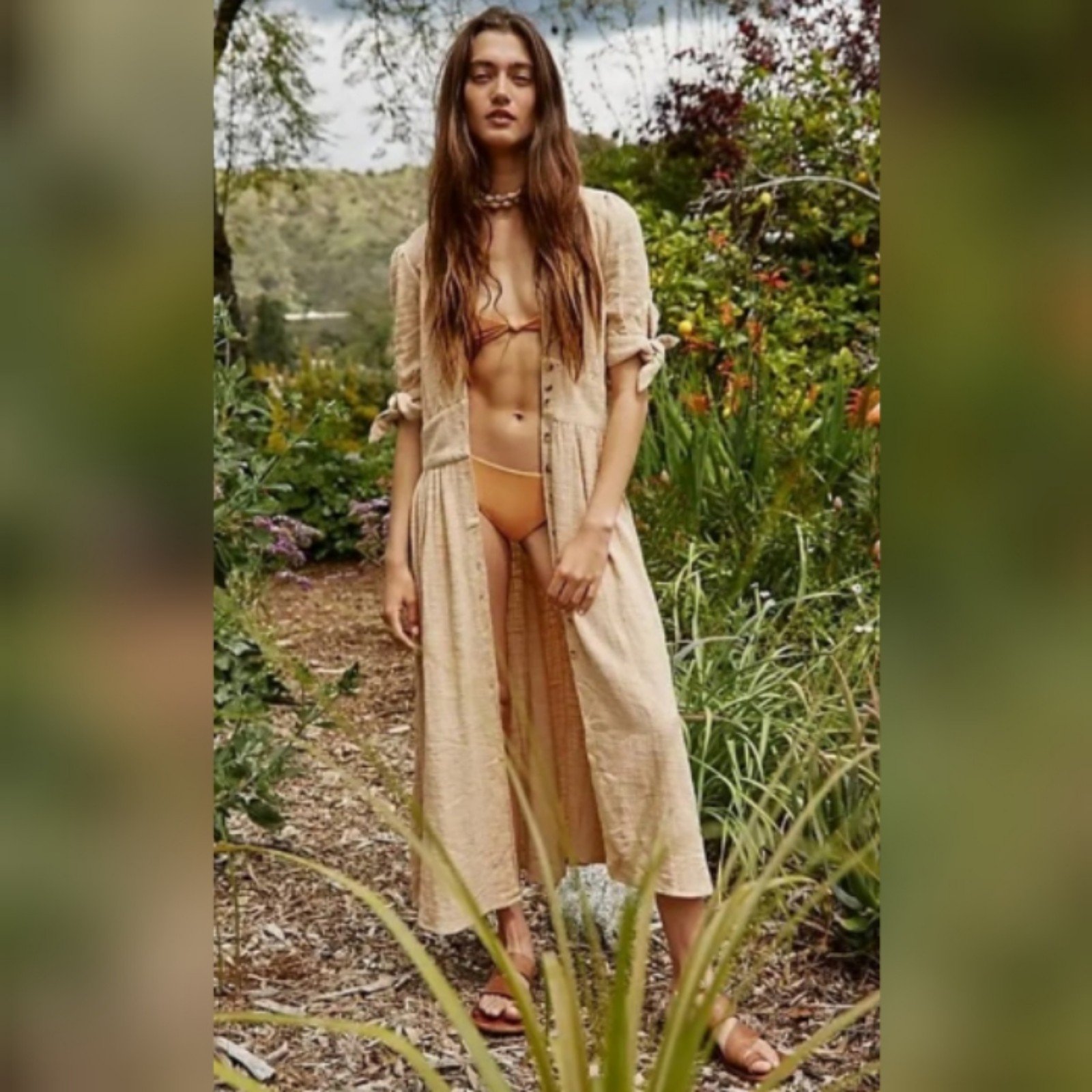 FREE PEOPLE Love of My Life Bohemian Midi Dress size small.