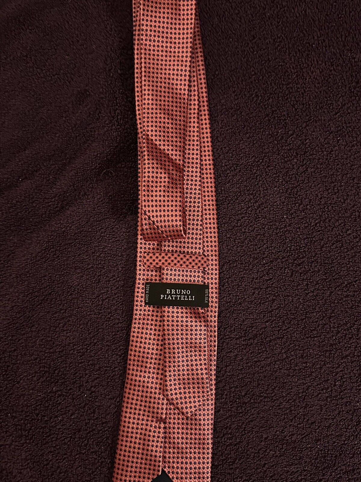 EXCELLENT CONDITION PINK DOTTED BRUNO PATELLI DESIGNER LUXURY TIE