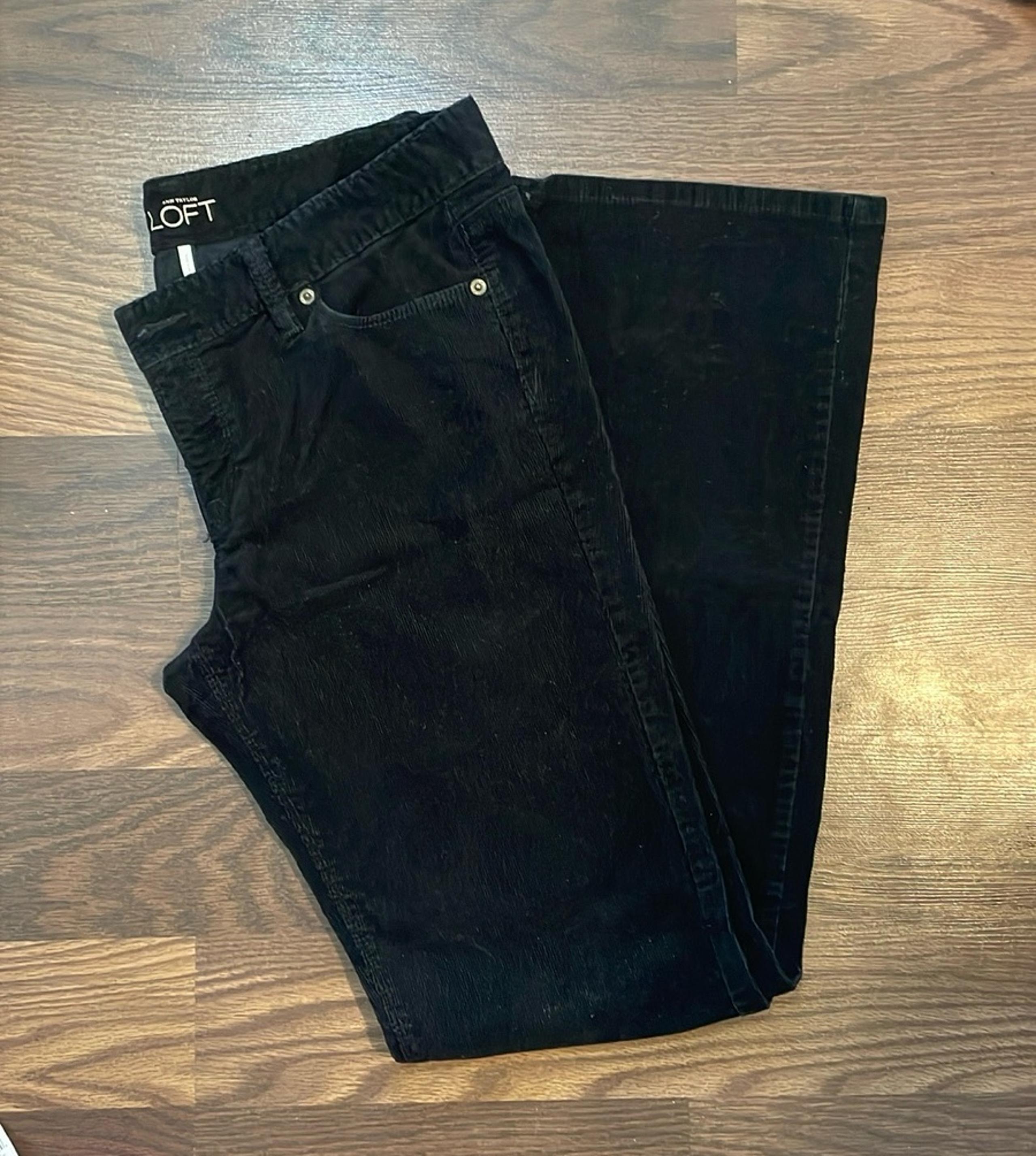 Black Corduroy Modern Boot Cut Jeans - Ann Taylor LOFT