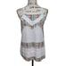 VERSONA Boho Geo Print White Halter Top SIZE XS