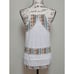 VERSONA Boho Geo Print White Halter Top SIZE XS