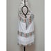 VERSONA Boho Geo Print White Halter Top SIZE XS