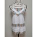 VERSONA Boho Geo Print White Halter Top SIZE XS