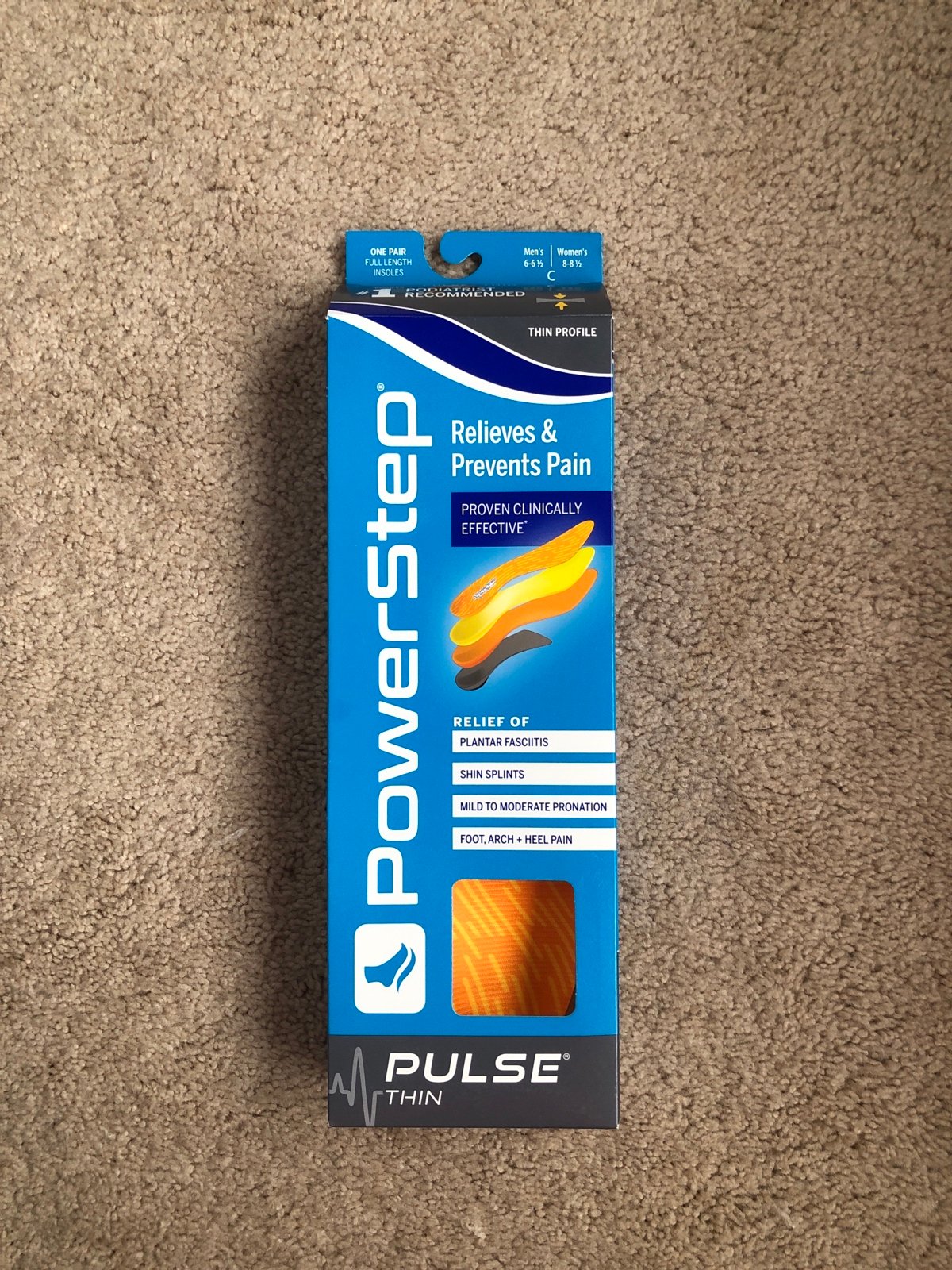 Powerstep pulse thin insoles