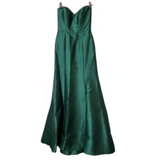 Alfred Sung Strapless Sweetheart Neckline Dress Beaded Belt Green Women's 2 NWT