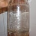 Vintage Atlantic Glass Oil Bottle w/ Moore & Kling Metal Spout