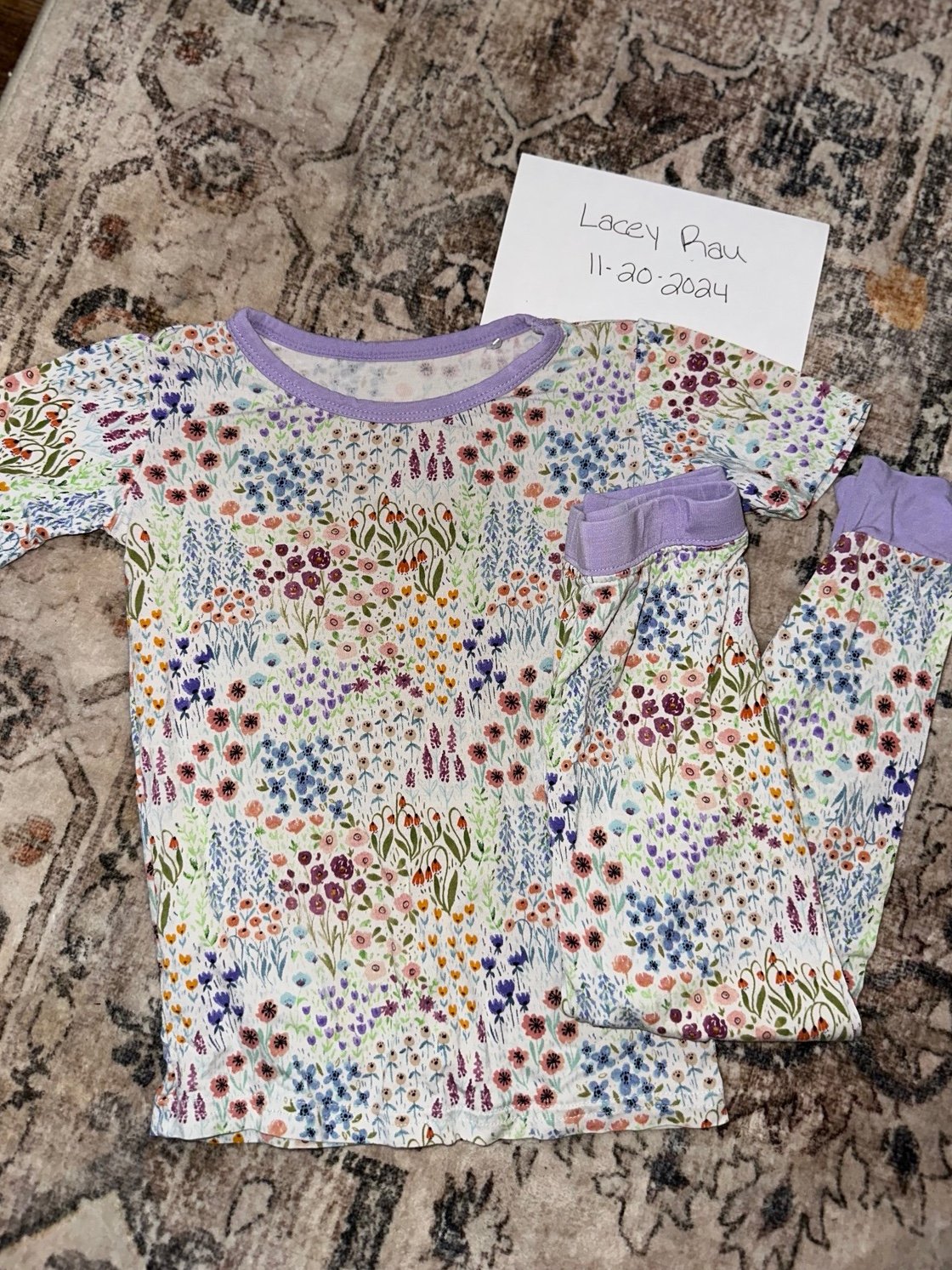 Little Sleepies Flower Fields two piece set