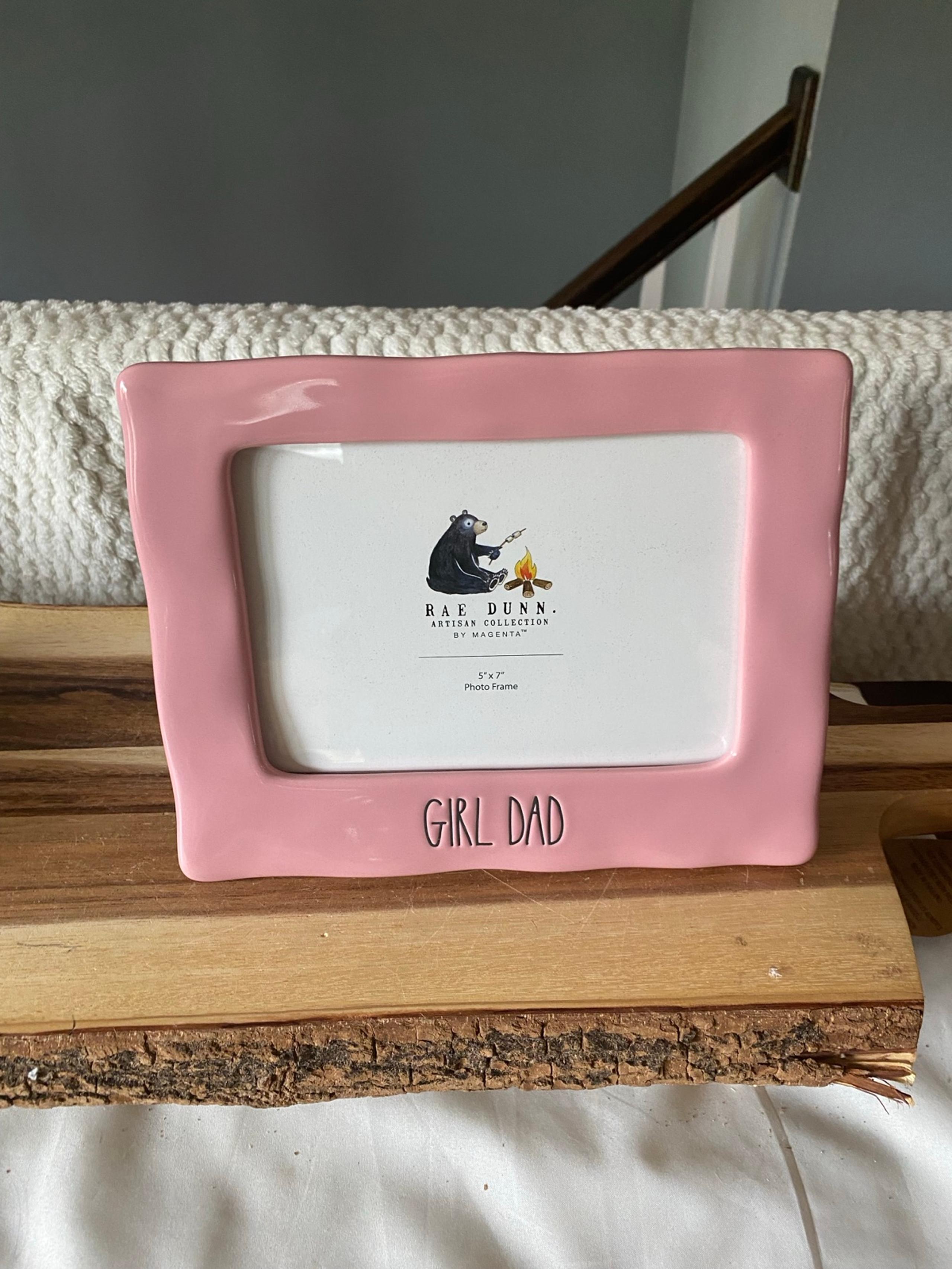 Rae Dunn pink GIRL DAD  picture frame 5 x 7
