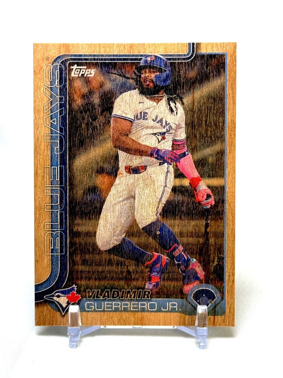 Vladimir Guerrero Jr. 2025 Topps Wood Parallel /25 SSP – Blue Jays!