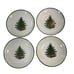 Cuthbertson Original Christmas Green Band Tea Cup Saucer Set Of 4 England