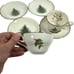 Cuthbertson Original Christmas Green Band Tea Cup Saucer Set Of 4 England