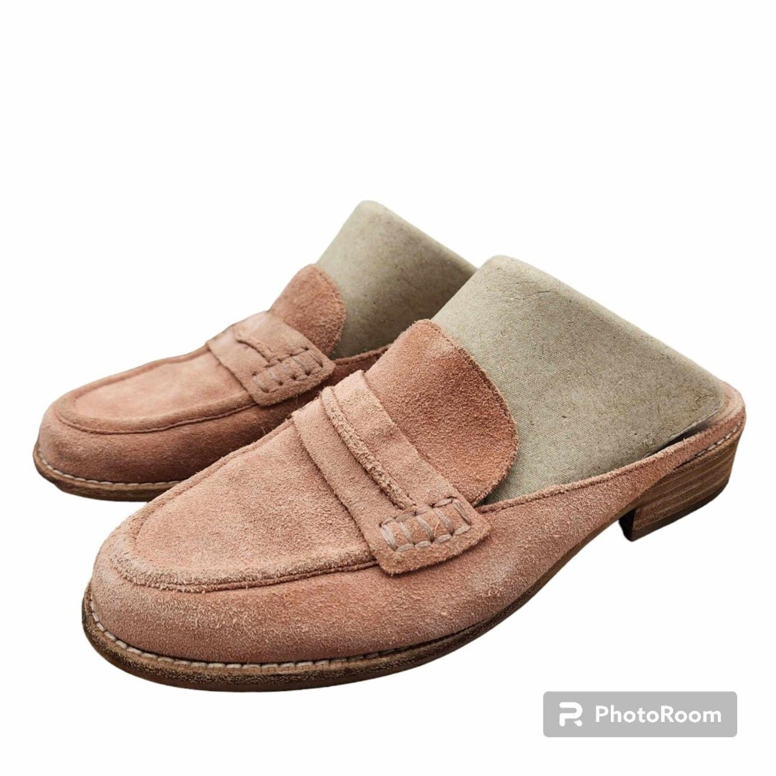 Madewell Womens 7 Elinor Loafer Mules Dusty Pink Suede Slip On Flats Shoes J8488