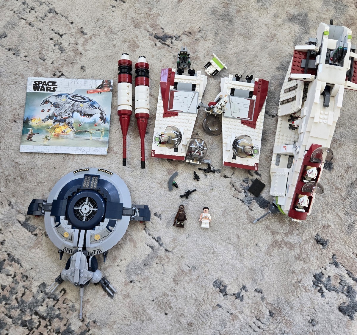 Lego compatible gunship, droid gunship, clone army, and padme