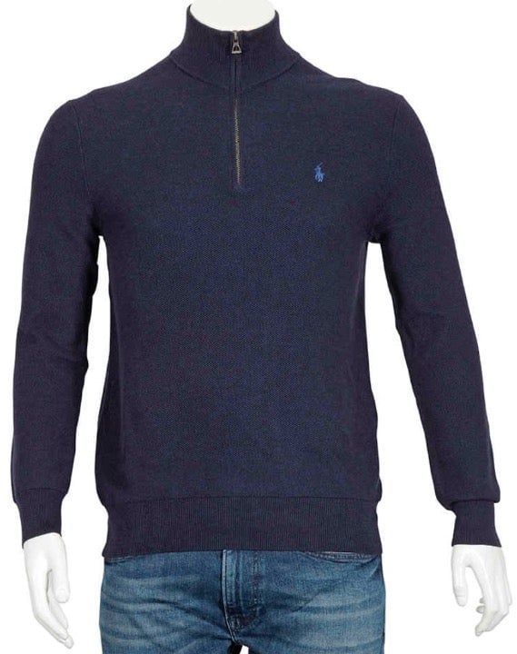 Polo Ralph Lauren Men's Logo Embroidered Zip Sweater in grey