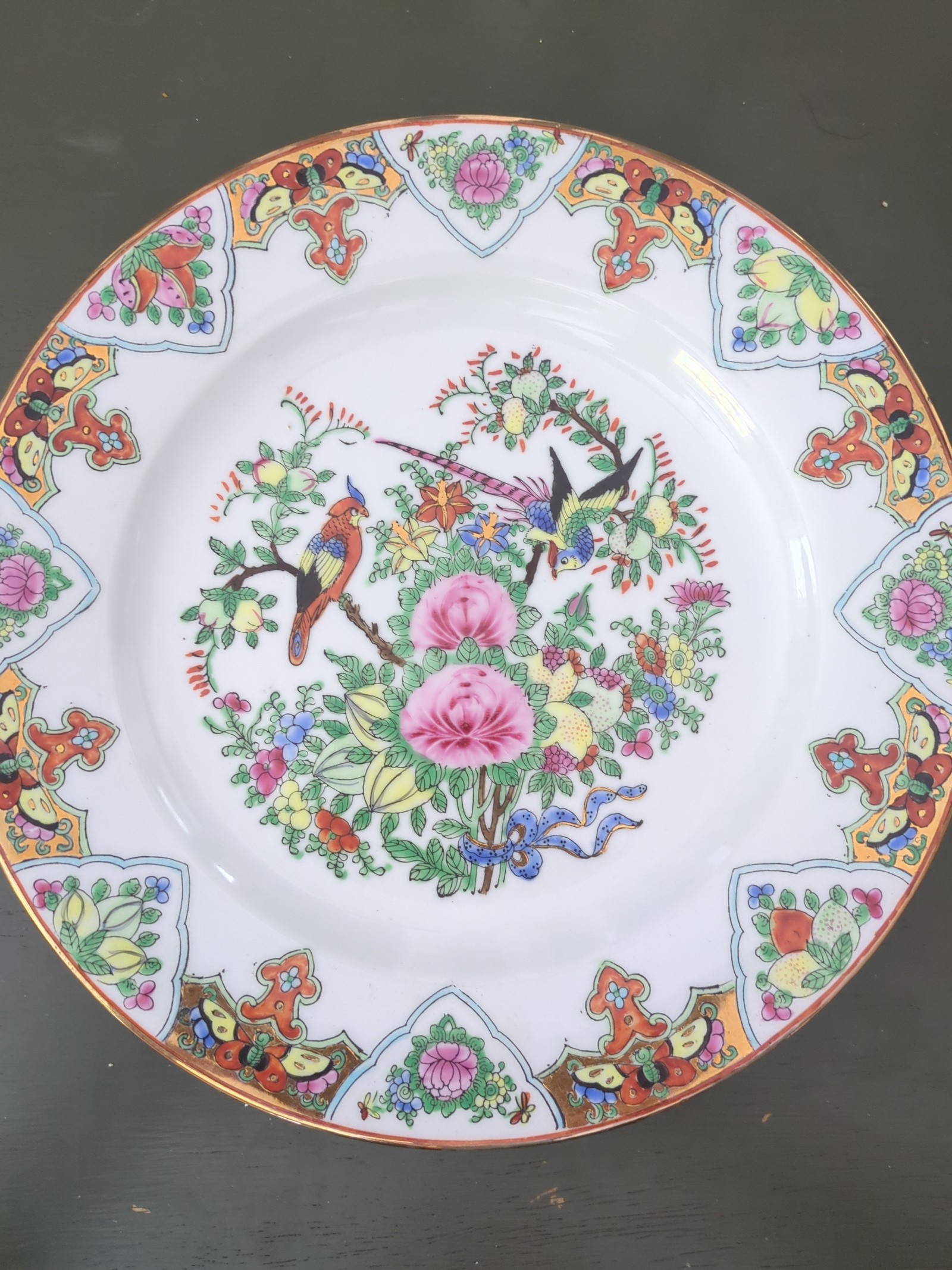 Hand painted china plate