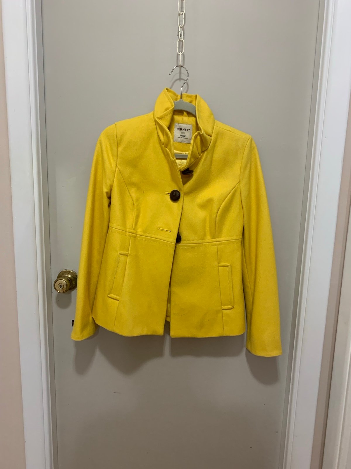 Old Navy Yellow Peacoat