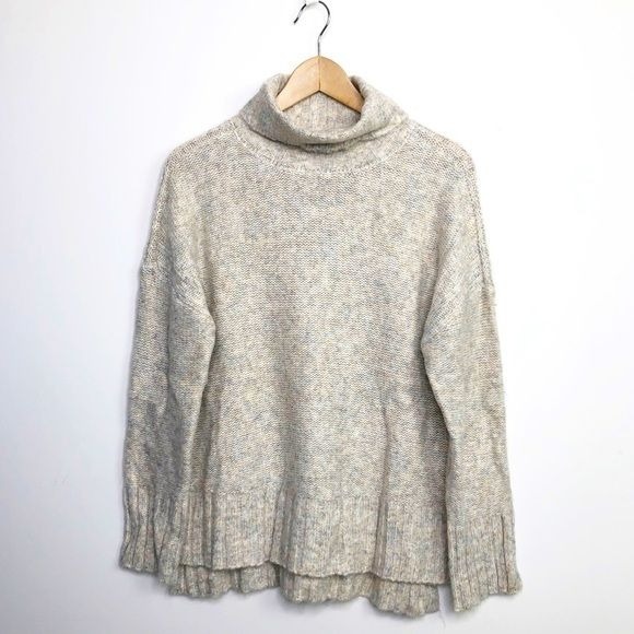PHILOSOPHY heathered grey beige turtle neck sweater