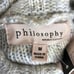 PHILOSOPHY heathered grey beige turtle neck sweater