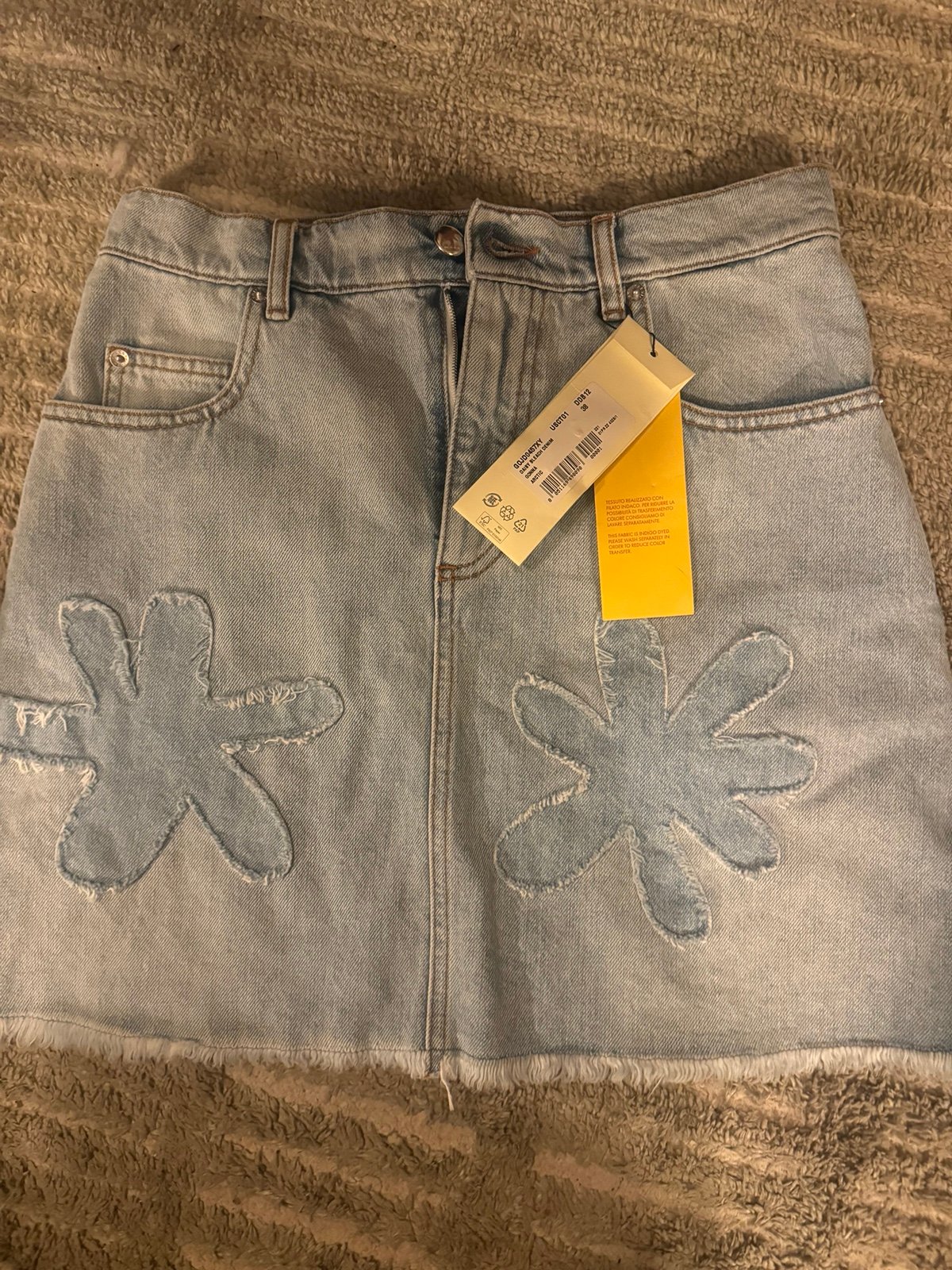 Marni daisy Denim skirt