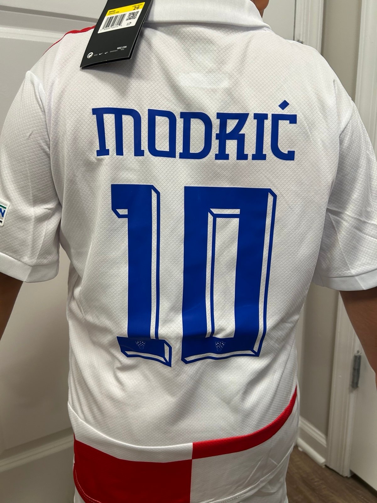 Luka Modric #10 2024 euros Croatia home soccer Jersey shorts kit kids set