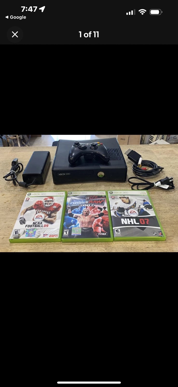 Xbox with 8 games