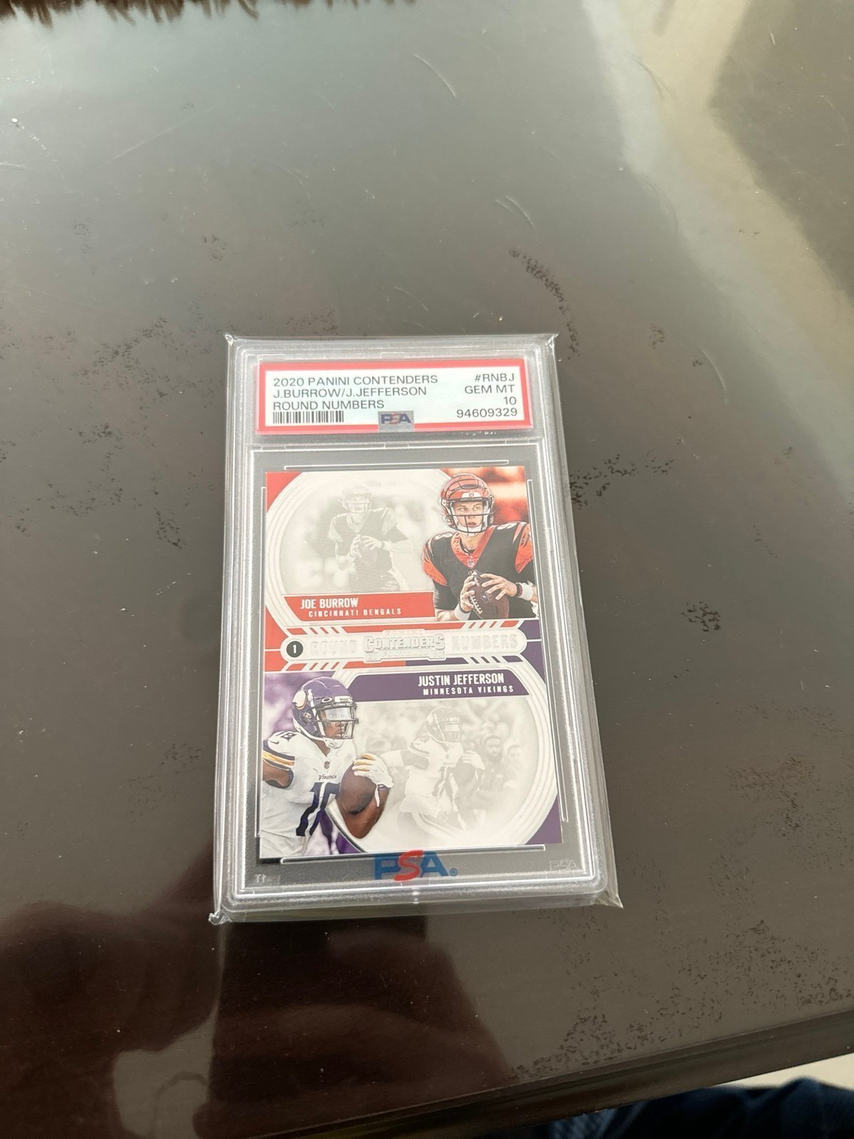 Panini Contenders Joe burrow/Justin Jefferson PSA 10 Slab