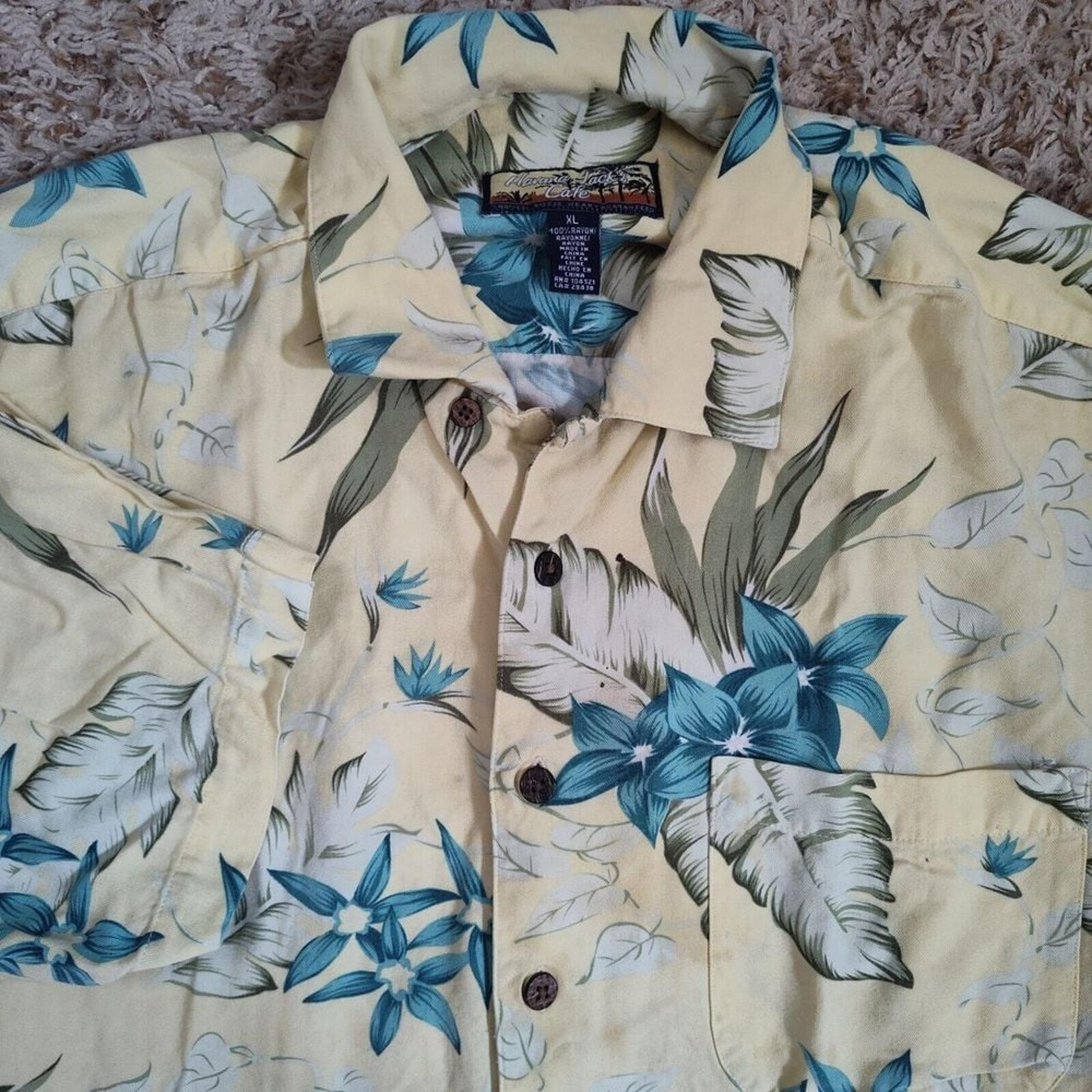 Havana Jack's Café Men Size XL Tropical Breeze Wear Hawaiian Shirt