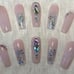 Gold Heart Charm Press On Nails