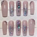 Gold Heart Charm Press On Nails