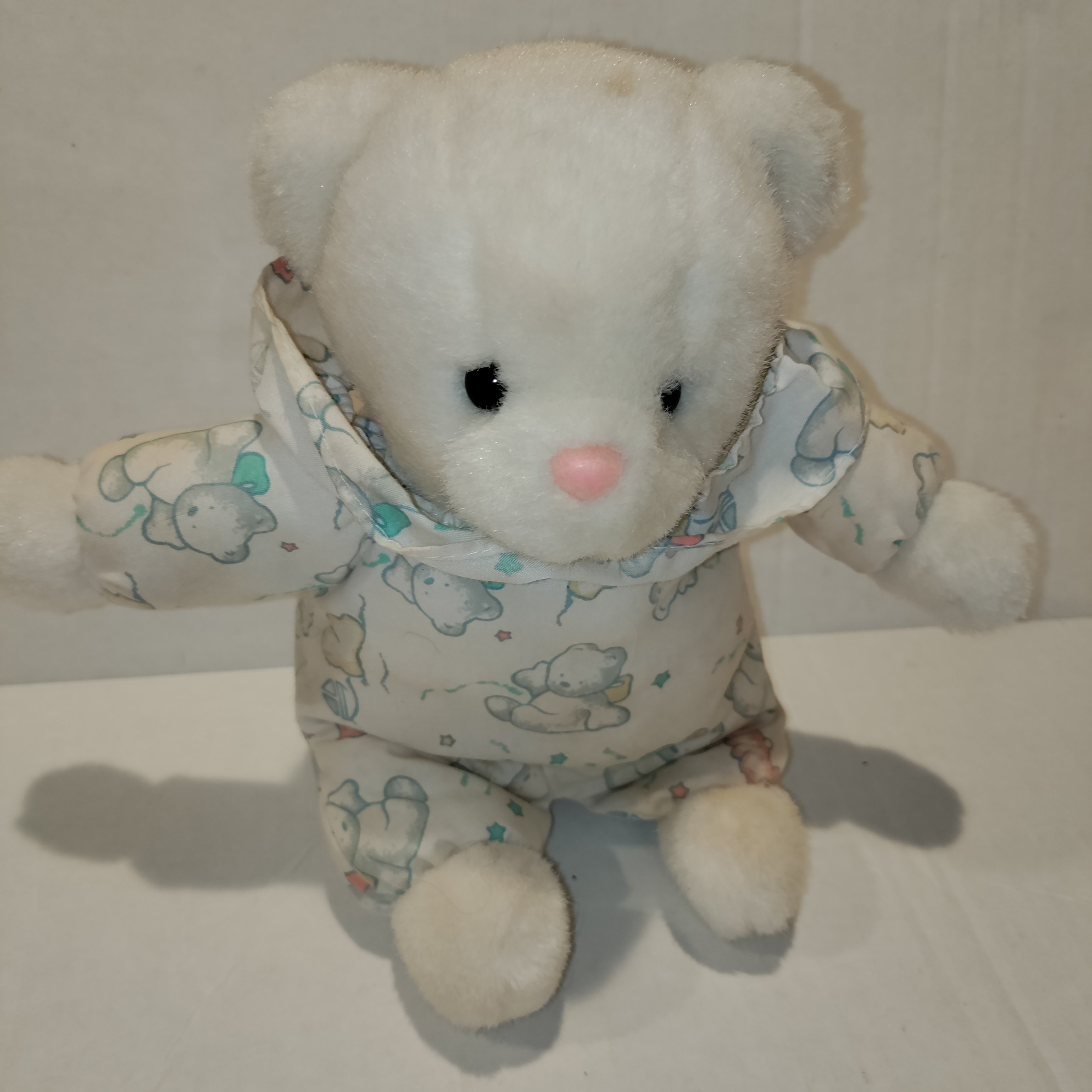 Vintage Carter's Plush Rattle Bear Lovey Baby Stuffed Animal
