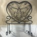Vintage Magazine Rack Gray Butterfly Metal Boho Cottagecore Grannycore Fold Flat